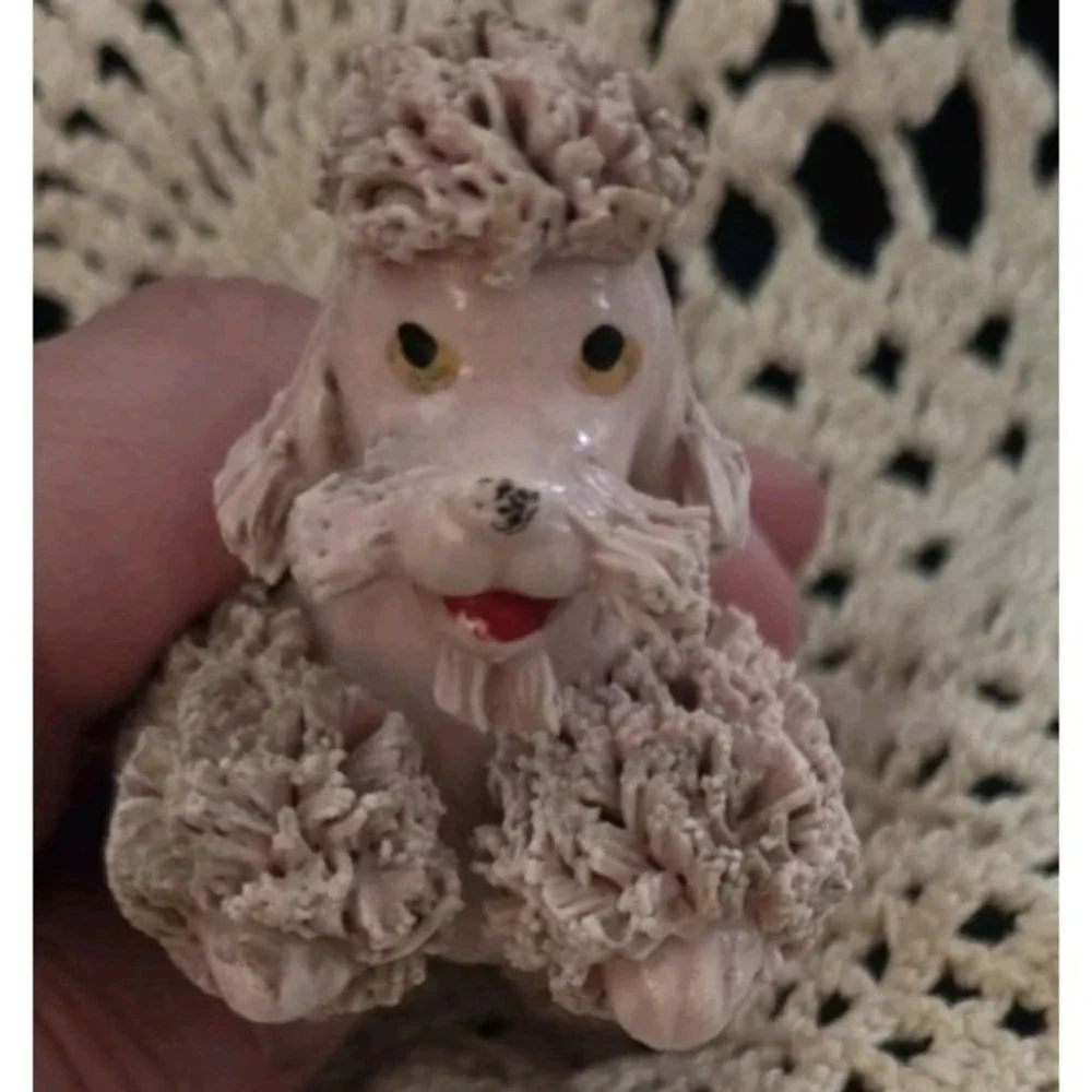 Pink Spagetti Poodle‎ Vintage Figurine Mid Century Modern Whimsy